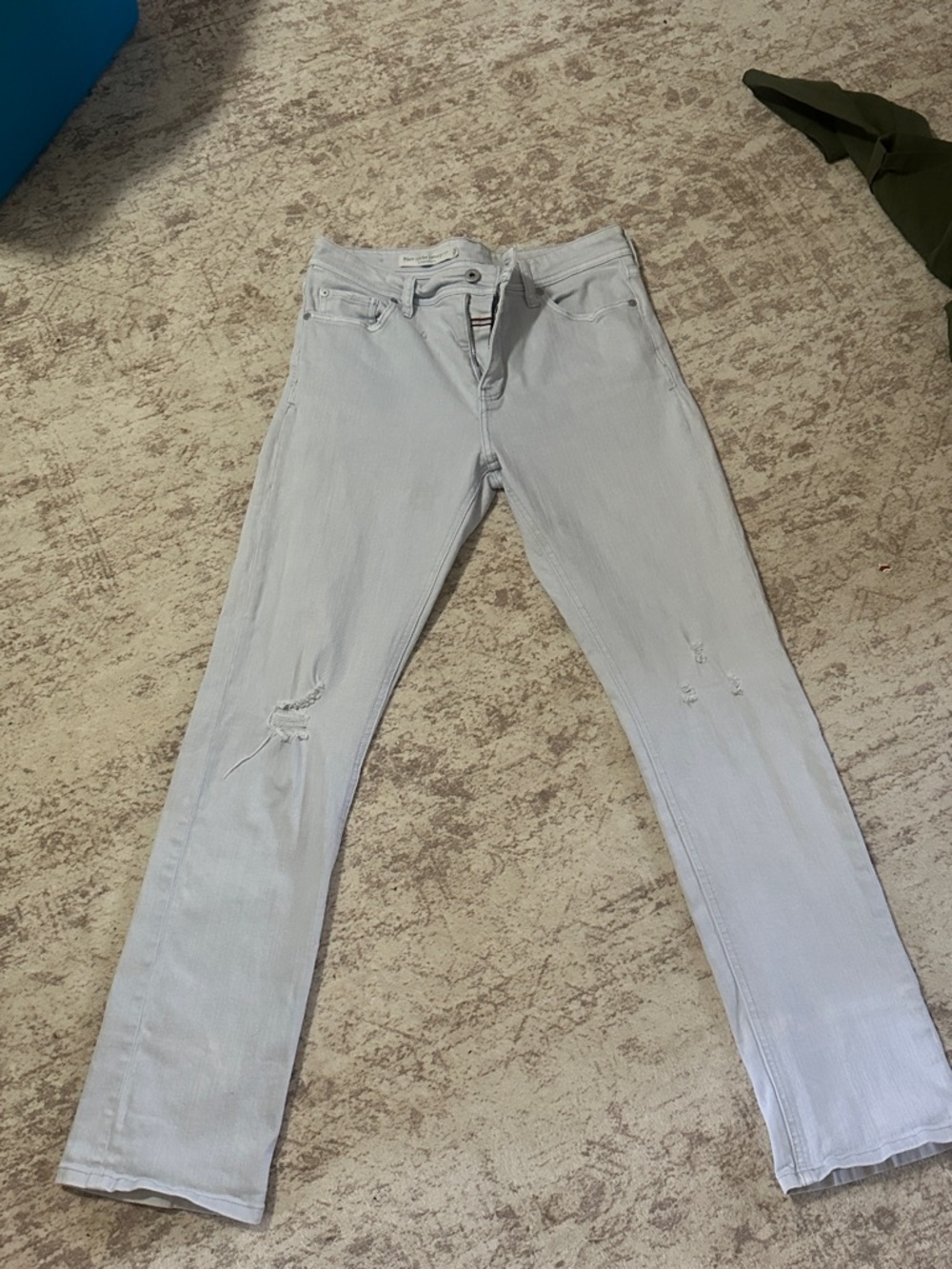 Pilcro and the Letterpress Light Blue Straight-Leg Jeans